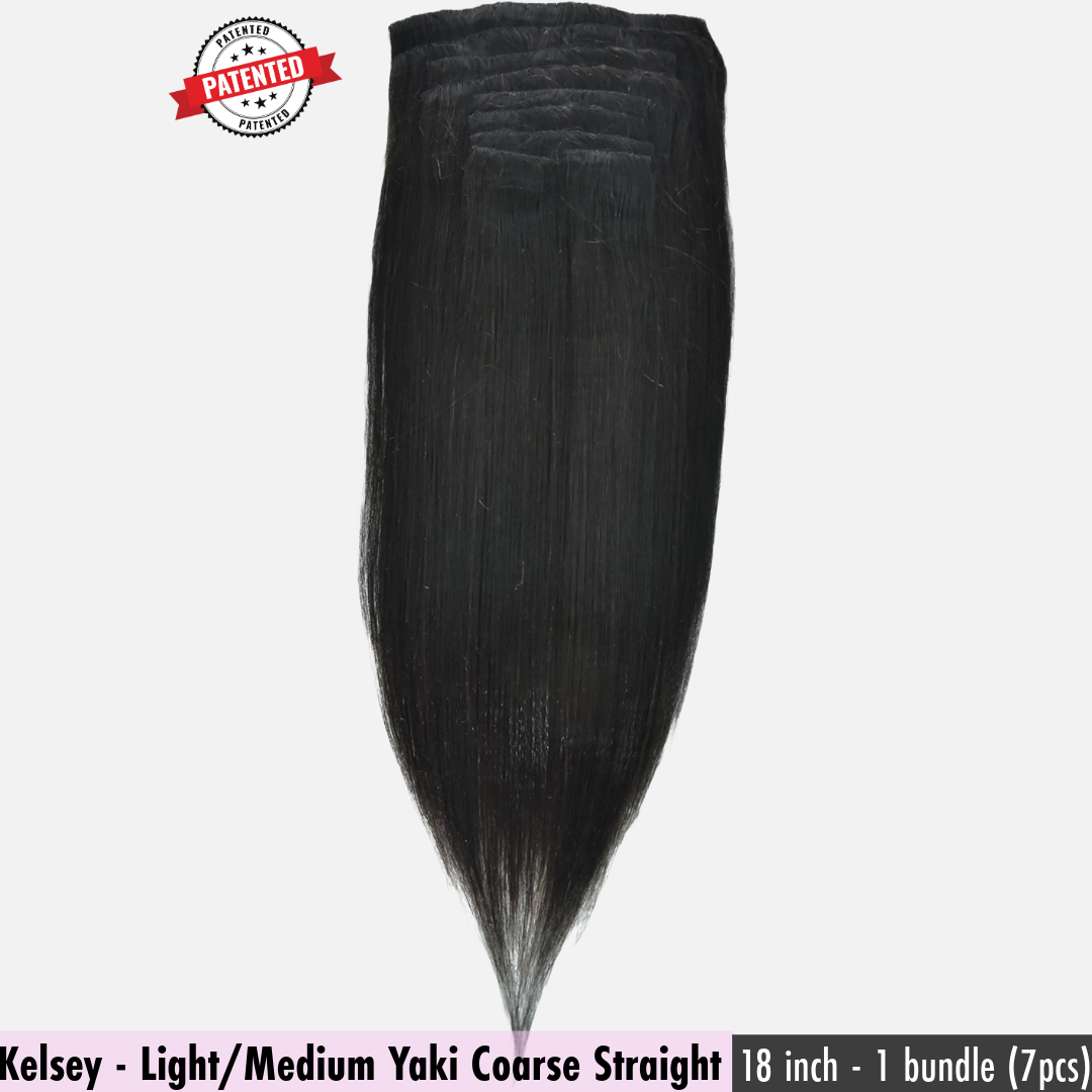 Kelsey Cambodian Light/Medium Yaki Coarse -  InVisiRoot® Clip-ins (AKA TrueRoot™ Clip-ins)