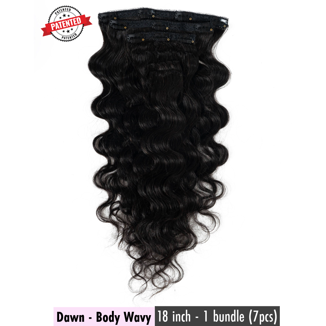 Dawn - Cambodian Body Wavy -  InVisiRoot® Clip-ins (AKA TrueRoot™ Clip-ins)