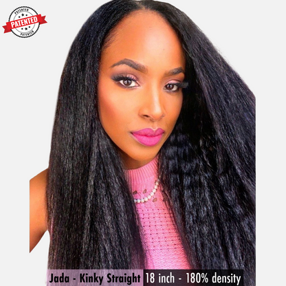 Jada - Virgin Cambodian Hair - Kinky Straight - InVisiRoot® Thin-Part Wig™️