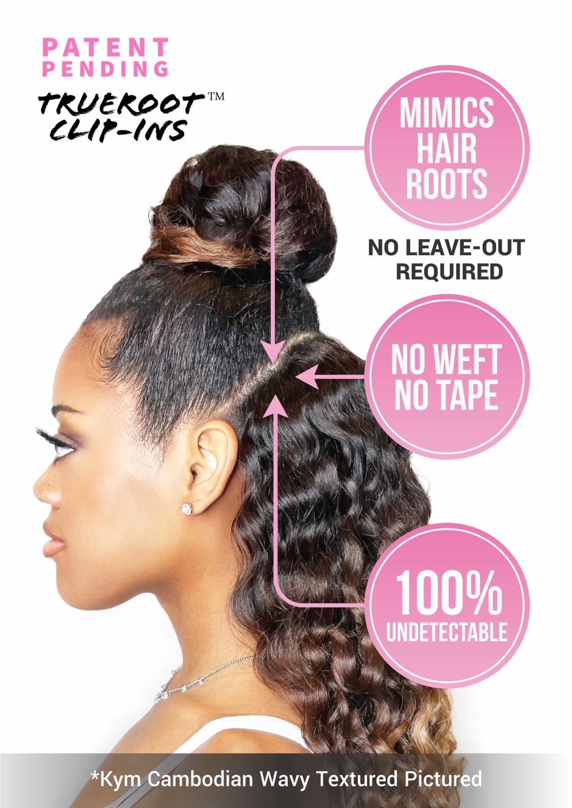 Dawn - Cambodian Body Wavy - InvisiRoot™ Clip-in Bundles